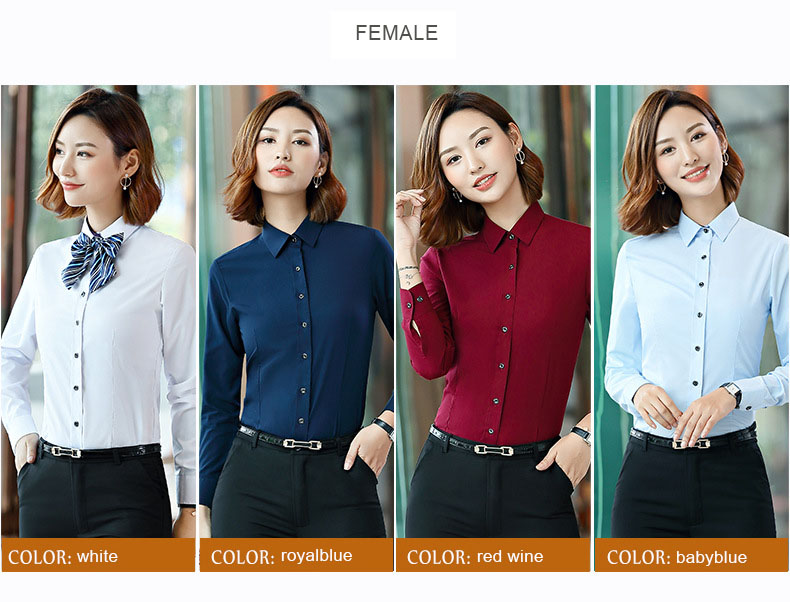 Covered Button Closure Shirts for Men and Women Custom Logo Casual Office Wear Plus Size