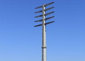 Quality No Fissure Galvanized Electrical Power Pole 33KV For Power Transmission wholesale