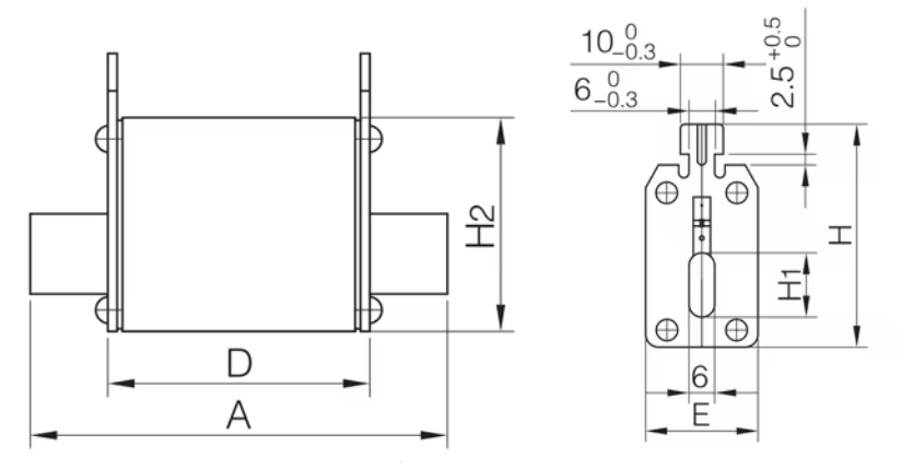 High Breaking Capacity Current Fuse Circuit Breaker Low Voltage AC 500V 690V