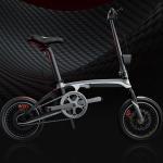 14 Lightweight Electric Folding Bike , 220V Carbon Fiber Folding Electric Bike