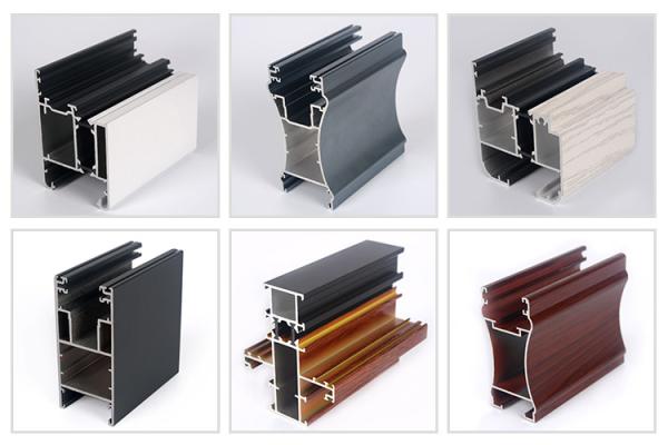 Construciton Alloy 6063 T5 Powder Coated Aluminium Door Profiles / Extruded
