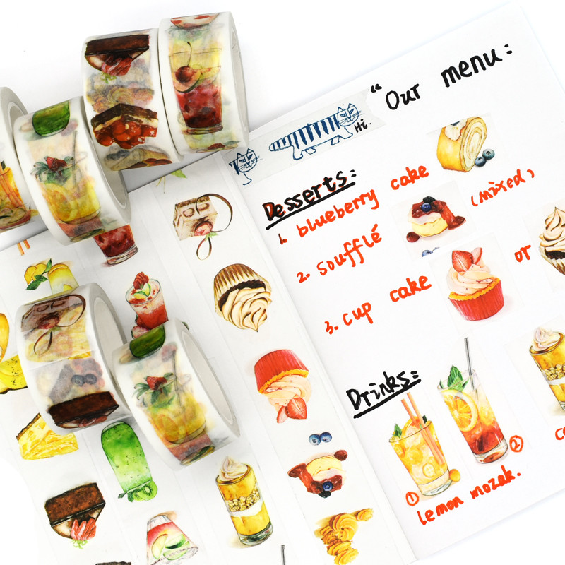 CMYK Decorative Japanese Washi Paper Kawaii Masking Tape