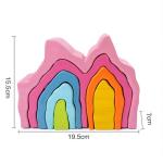Coral Earth Wooden Blocks Toys Wood Rock Set Balancing Blocks Natural Wood Toy