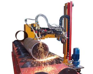 Quality Pressure Vessel Building CNC Laser Tube Cutter , 1250mm CNC Plasma Pipe Cutting Machine wholesale