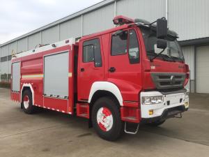 Quality HOWO Double Cabin Forest Fire Truck 266HP With Water Foam 6000L Capacity wholesale