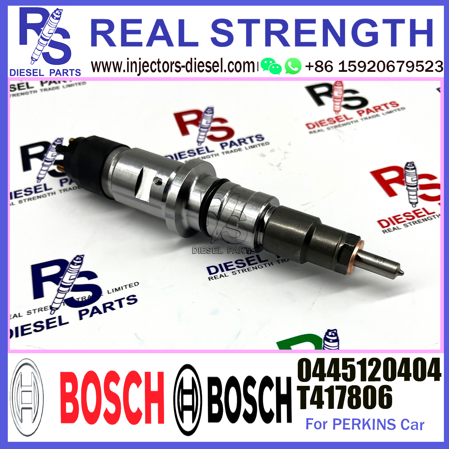 0445120404 T417806 Common Rail Fuel Injector For Perkins Diesel Engine