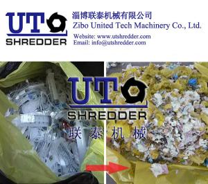 Quality high performance low noise Enviromental protection Medical Waste Shredder / double shaft shredder with PLC control wholesale