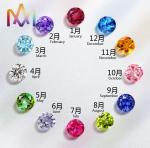 45cm Stainless Steel Heart Pendant Necklace With Birthstone Inlayed Engraving
