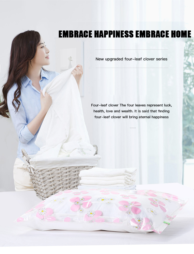 Room Space Selection Support Clear Vacuum Sealing Bags for Comforters Blankets and Clothes