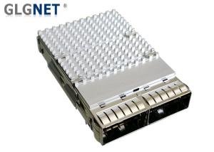 Quality UL RoHS QSFP28 Cage 2 Ports In One Row Silver Color Aluminum Heat Sink wholesale
