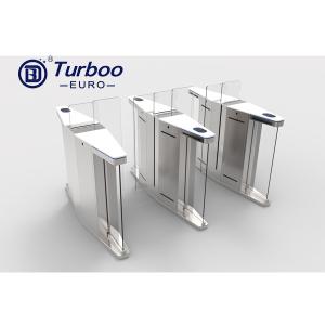 Quality Optical Pedestrian Gate Turnstiles High Speed SUS304 10mm Transparent Acrylic Wings wholesale