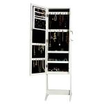 KD Package NC Painting Lockable Cheval Mirror Jewelry Armoire