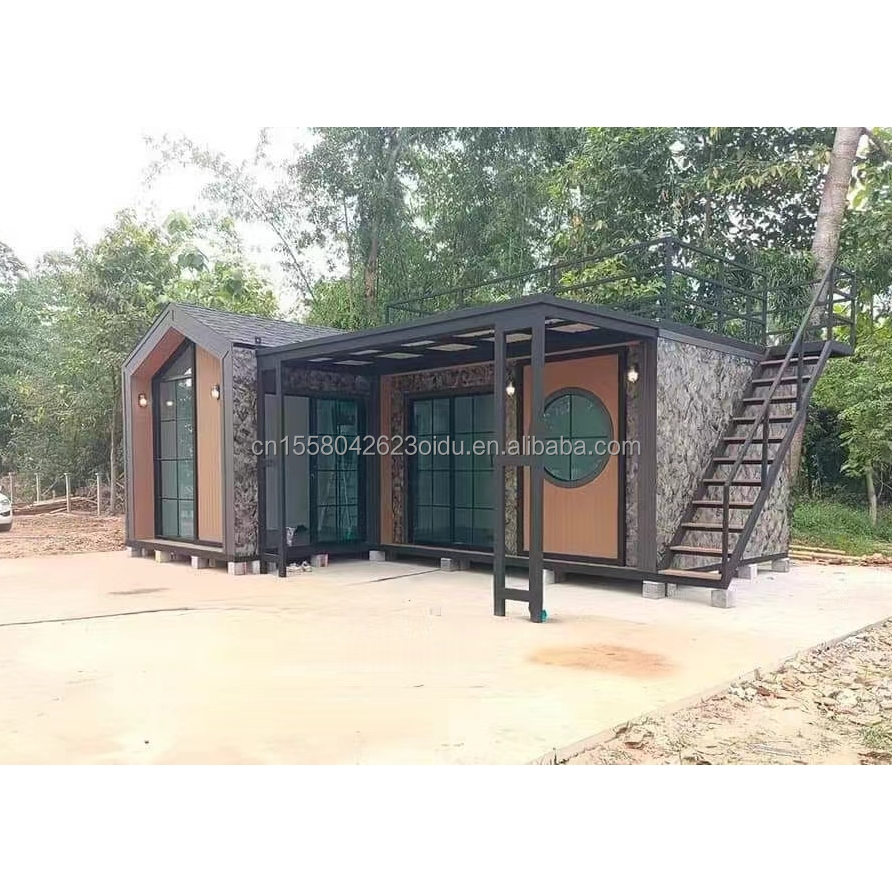 Quick Build Container Material Homes for Resort Vacations and Farmhouses Three Bedrooms Wall 50/75/100mm Wave Sandwich Panel