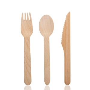 Quality Knife Fork Disposable Wooden Cutlery Set AAA Grade wholesale