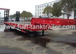 Red 3 Axle Heavy Duty Trailer , Low Bed Trailer Truck 30T Loading Weight