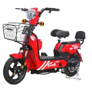 Quality 14 Inch Full Suspension Electric City Bike 350W 48V 12ah 2 Seat Electric Bicycle wholesale