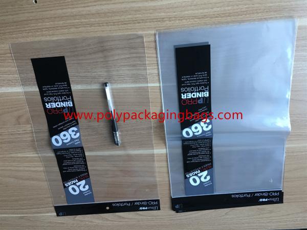 Custom Printing Transparent Packaging PE Bags For Stationery Small Gift Hair