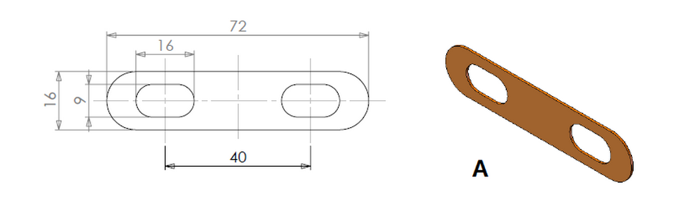 Copper / Bronze Cable Earth Link For Cable Tray Laddle Trunking 72mm 89mm Length