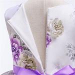 Hot Sale Toon Purple Girl Dress Bow Belt Printed Mesh Gown Princess Dress Tutu