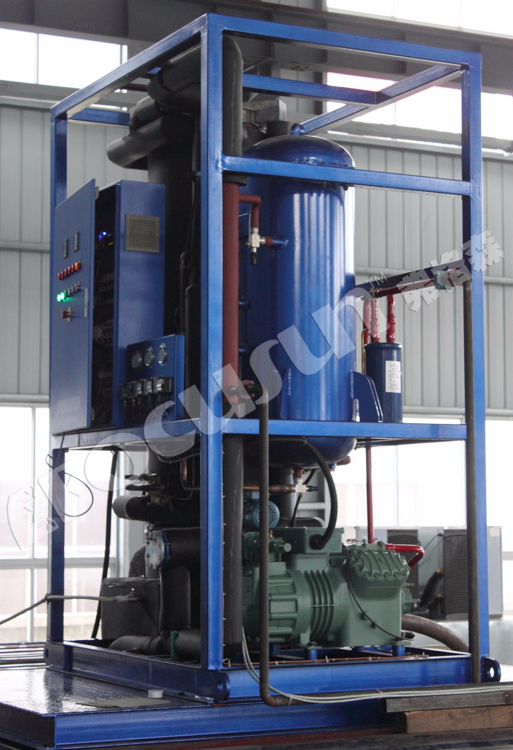 Energy Mining 5 Ton Tube Ice Machine Evaporator with Bitzer Compressor and Performance