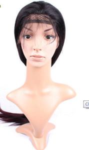 Quality Unprocessed 100% Indian Straight Human Hair Wig Full Lace Black wholesale