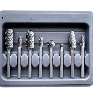 Quality GRAY COLOR CARBIDE BURRS SETS GRINDING BURRS SETS 8 PCS ROATRY FILE wholesale