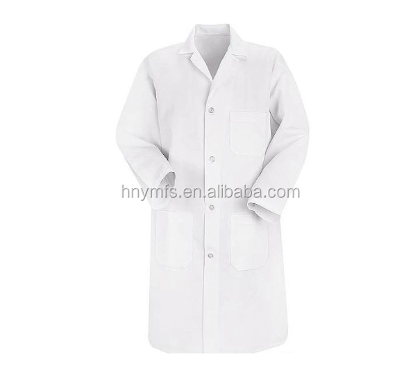 High Quality Hospital Uniforms White Lab Coat for women Medical gown Doctor and Nurse Scrub 60% Cotton 40% Polyester