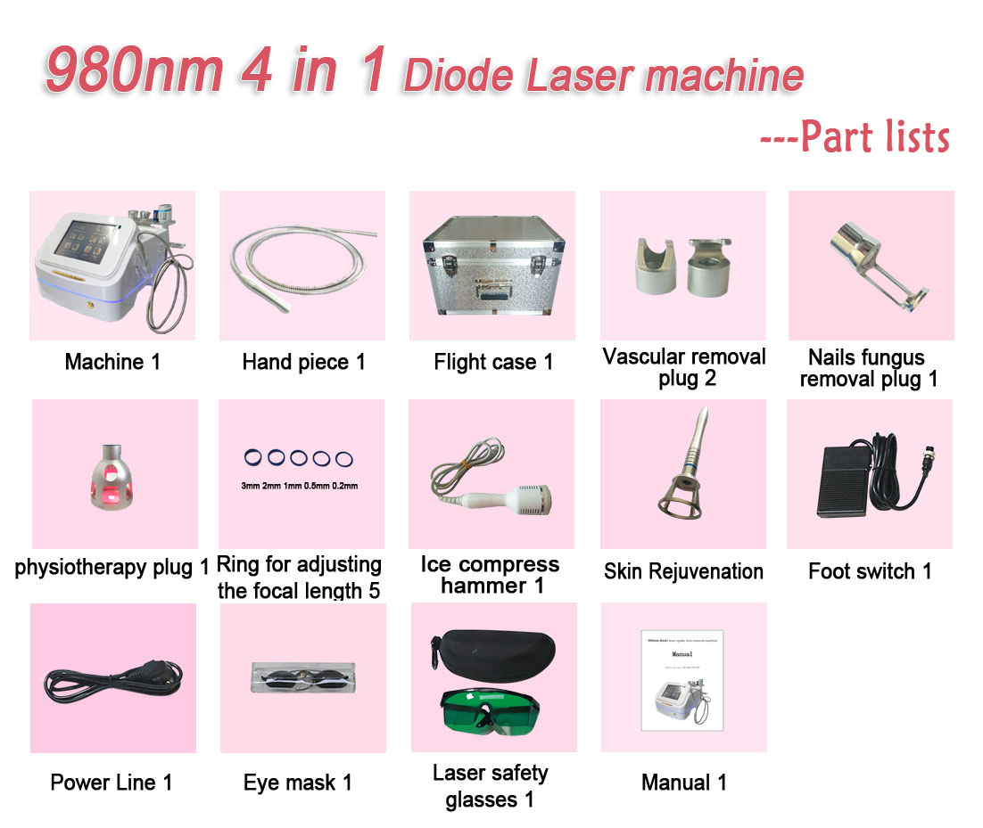Professional 980nm Diode Laser Machine For Spider Veins / Vascular Removal