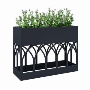 Quality Creative hollow out flower pots large tall black planter box wholesale