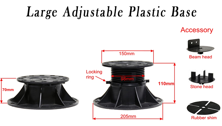 Flooring Accessories Adjustable Screwjack Raised Floor Pedestal System Offering Superior