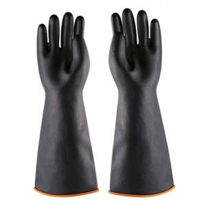 Quality Thickening Heavy Duty Rubber Hand Gloves 45CM Flocked Extra Long Rubber Gloves wholesale
