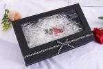 Gift Boxes custom packaging supplies square Velvet Flower Gift Boxes Transparent