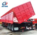 Customer's Optional Tri Axles Heavy Duty Cargo Side Dump Rear Tipping Trailer