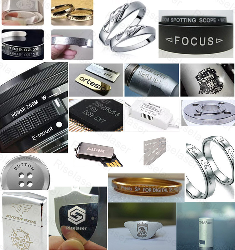 Jewelry Ring Laser Engraving Machine 20W Air Cooling With Rotary