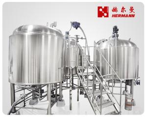 Quality Commercial 60bbl Craft Brewing Equipment Brushed Stainless Steel Surface wholesale
