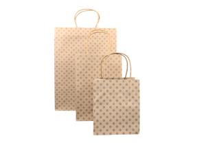 Quality Biodegradable Luxury Christmas Packaging , Custom Printed Brown Paper Bags wholesale