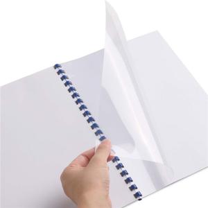 Quality ISO9001 2015 12inch PVC Binding Cover , 250 Micron Clear Binding Covers For Documents wholesale