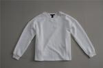 83% Polyester Womens White Crew Neck Sweatshirt Jacquard Design