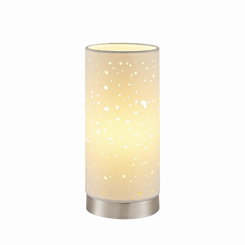 Tall Cylinder Lamp With Chrome Base