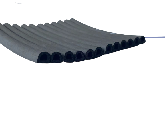 Extruded EPDM Foam Self-adhesive Rubber Sealing Strip for Door and Window D Type Made