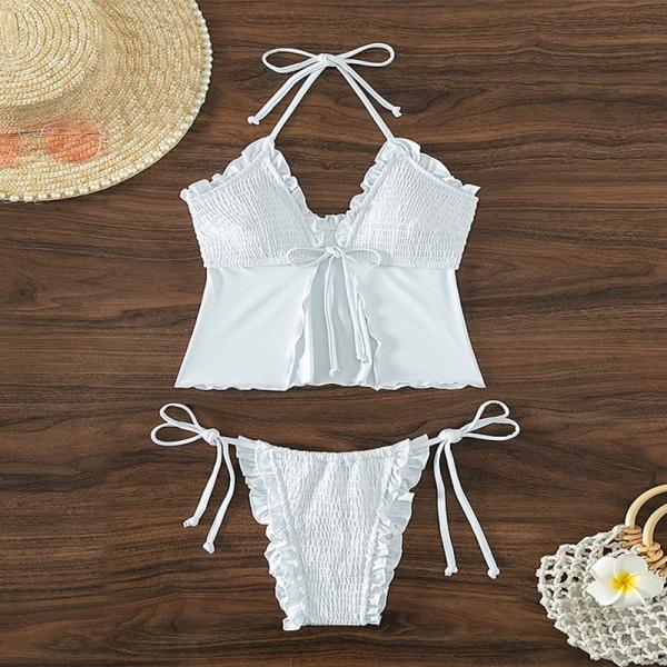 White Color Sexy Bikini For Women Perfect Beachwear For Summer Comfortable The