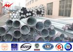 Africa Transmission Line Galvanized Steel Power Pole With Cross Beams 10KV -