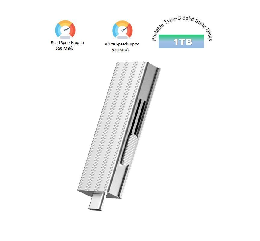 OEM Portable Type-C Solid State Disks Sk USB 3.2 Flash Drive Provides a Read Speed of up to 550MB/S and a Write Speed of 520MB/S 1tb