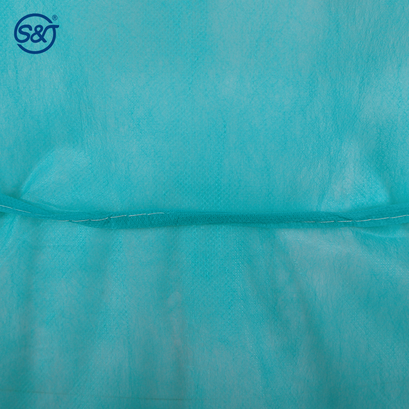 S&J Breathable and Flexible Disposable Non woven pp pe Medical Isolation Gown 510k 35g pp Latex-free Surgical Isolation Gowns