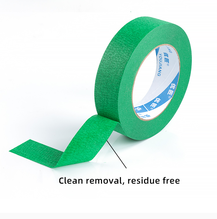 50m 18m Custom Length Green Masking Tape For Fine Arts Painting Protection