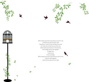 Quality Bird And Tree Removable Wall Stickers Pvc , Diy Your Own Sticker wholesale