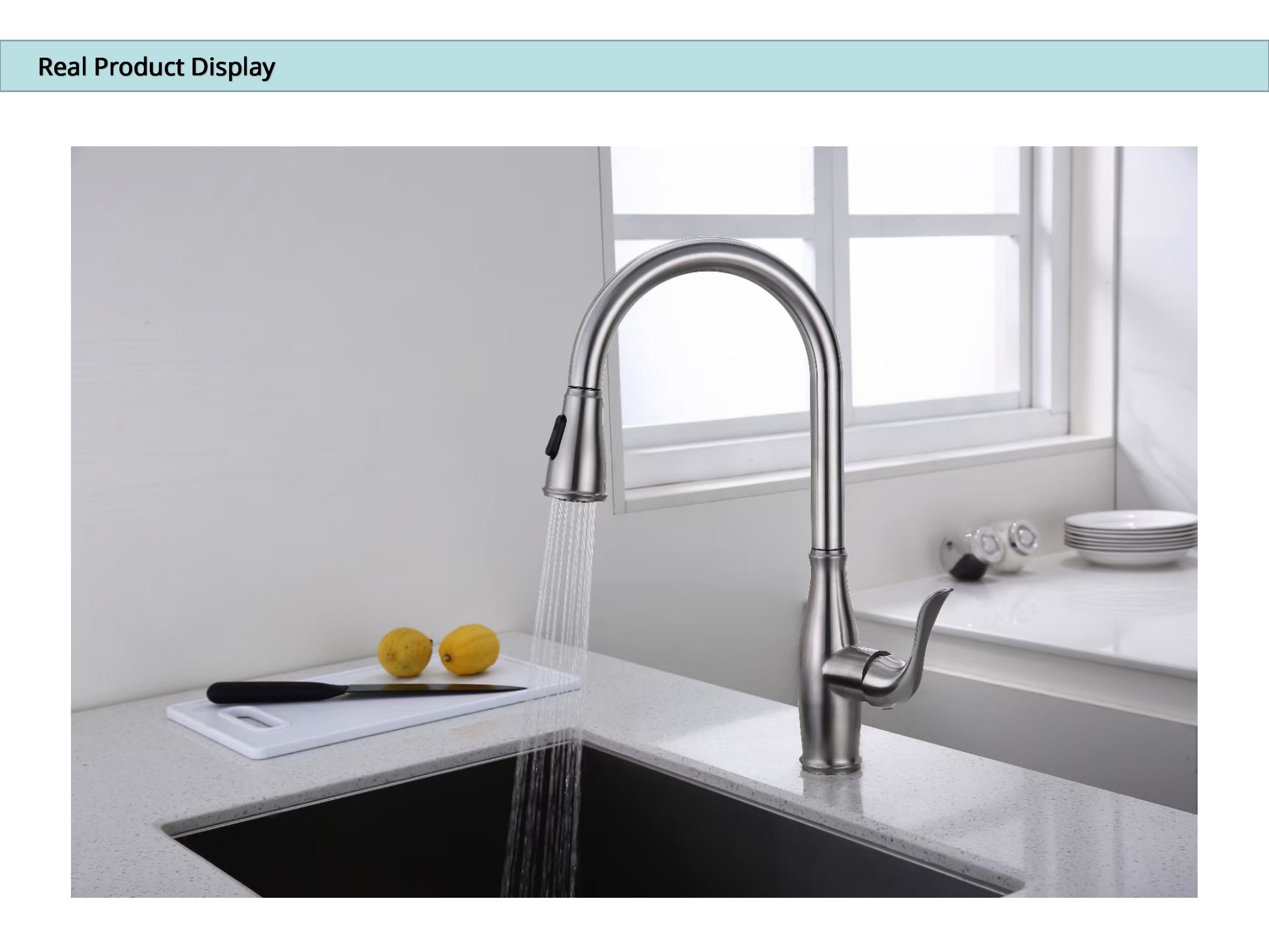 Touch Sensor Single Hole Single Handle Kitchen Faucet SUS304 Kitchen Sink Water Mixer