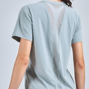 Quality Nude Feeling Women'S Short Sleeve Yoga Tops Mesh Stitching Womens Running T Shirt wholesale