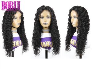 Quality Pre Plucked Custom Lace Wigs Water Wave Lace Closure Wig With Baby Hair 250% Density wholesale