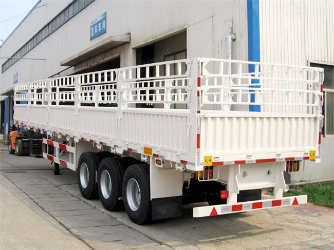 Flatbed type side wall semi trailer and Container truck trailer for sale